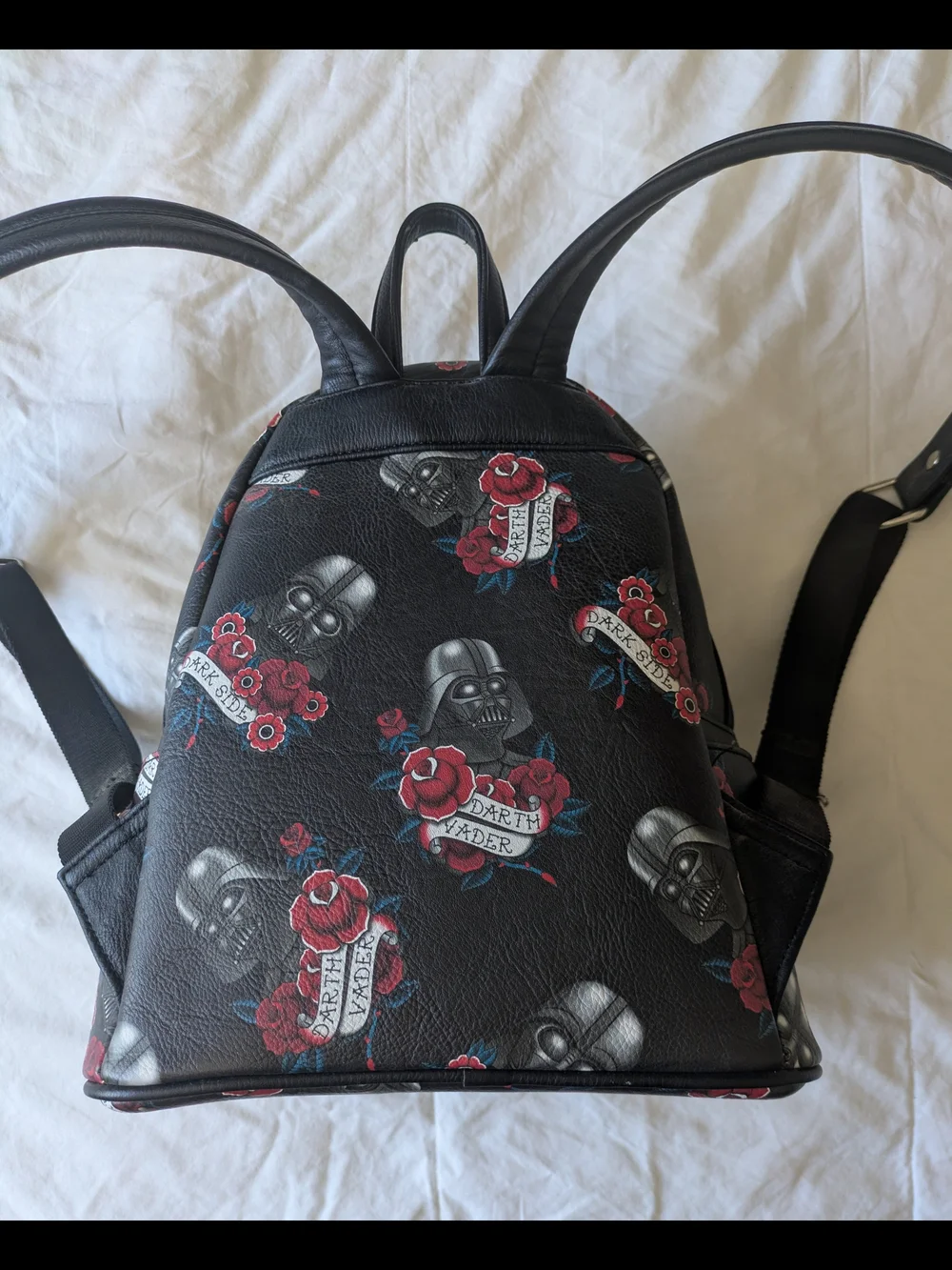Star Wars Loungefly Mini Backpack in Black with Red Rose Print